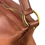 Vivienne Westwood Tan Brown Leather Perforated Orb Logo Shoulder Bag