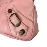 Balenciaga Pink Lambskin Motocross Classic City Two-Way Bag