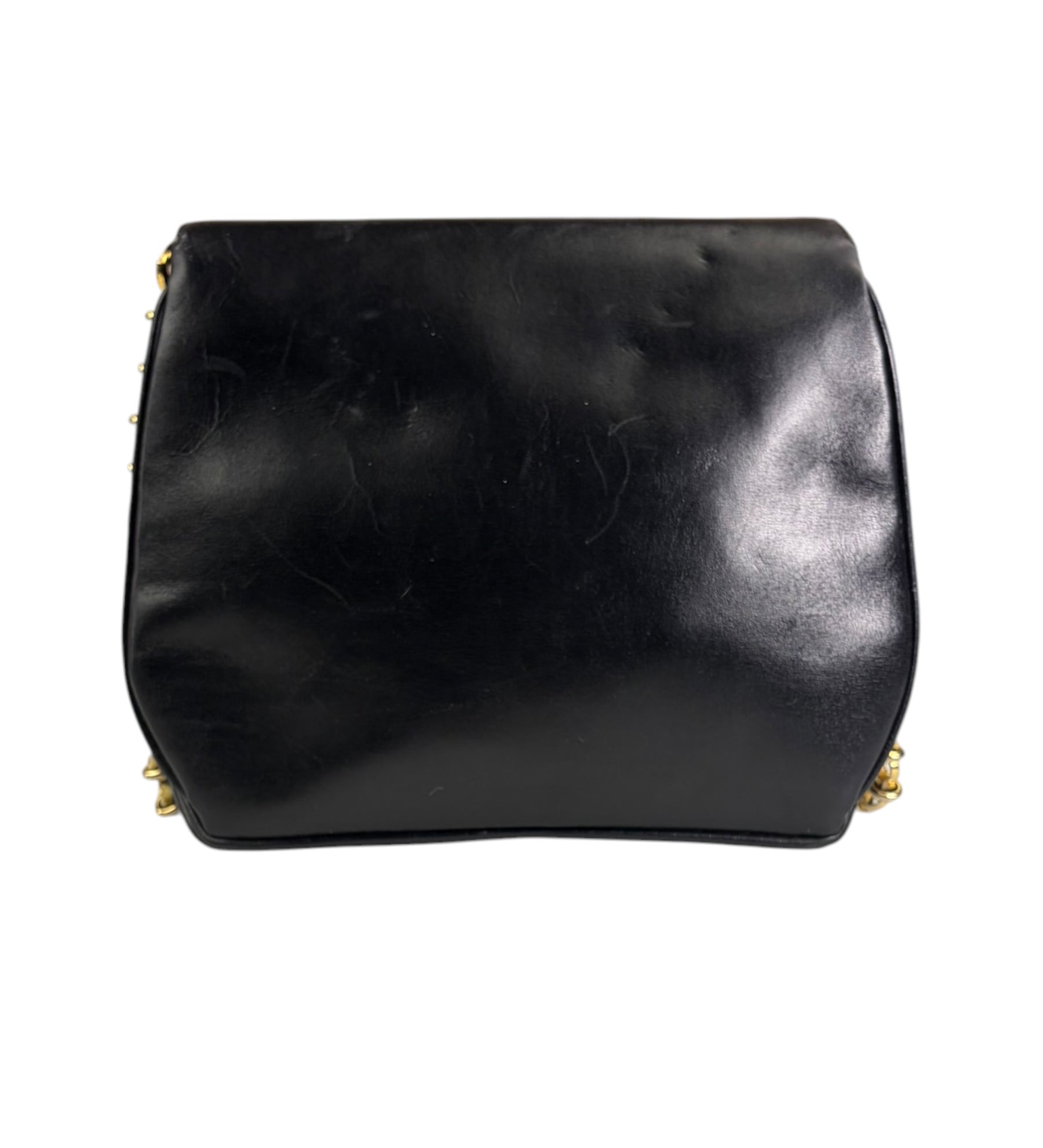 Gucci Black Leather Flap Crossbody Bag