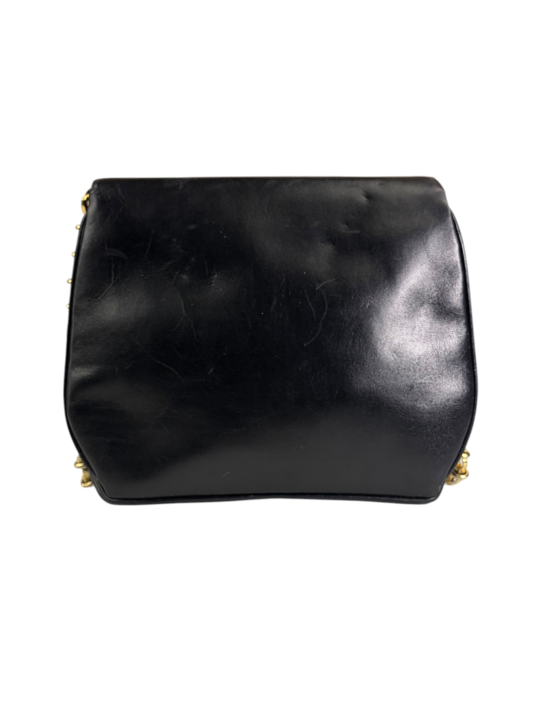 Gucci Black Leather Flap Crossbody Bag