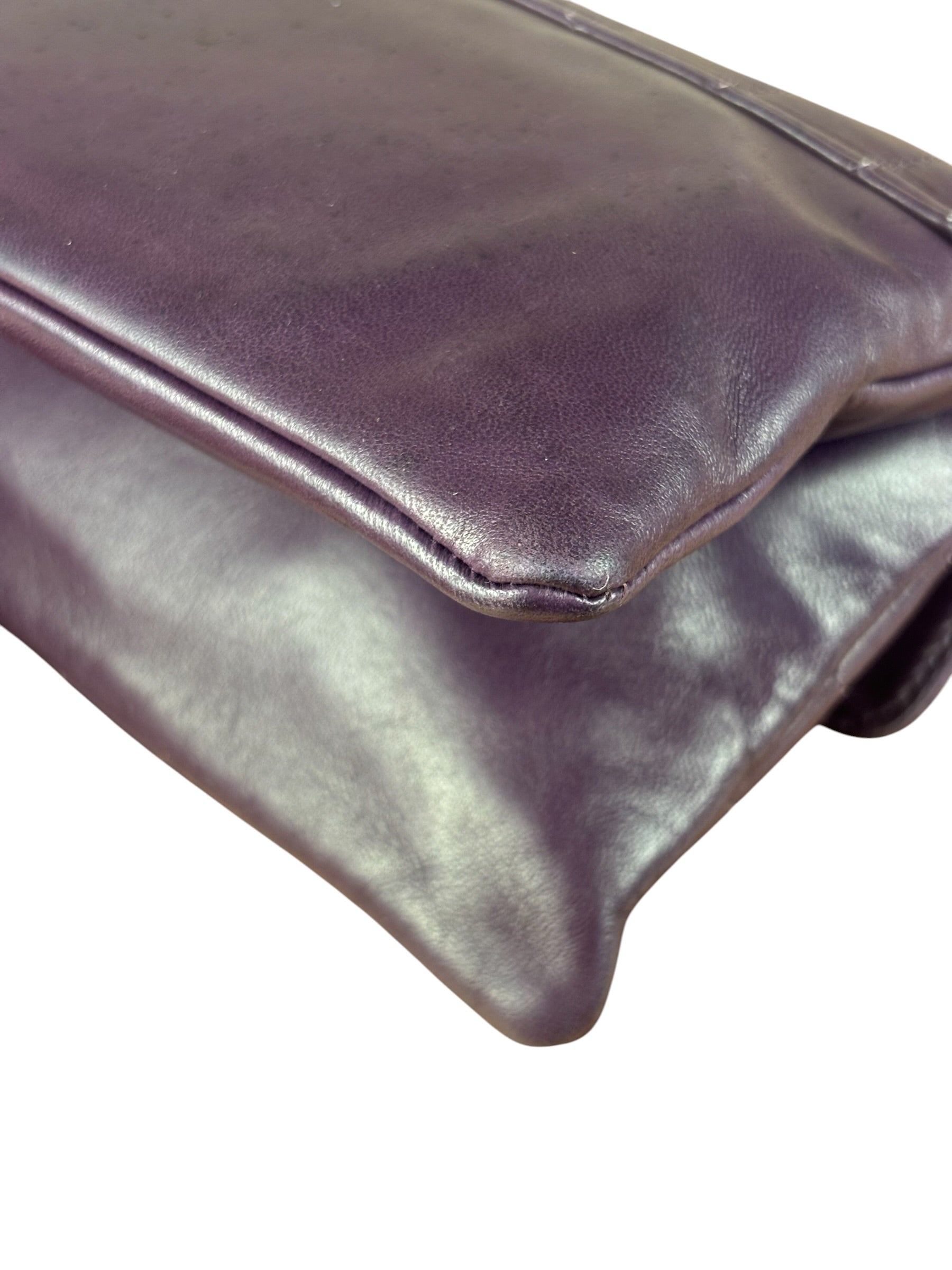 Chanel Purple Lambskin Ball Button Flap 2001