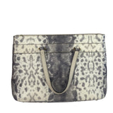 Gucci Cream/Grey Python-Embossed Horsebit Bright Bit Tote