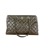 Chanel CC Brown Quilted Leather Perfect Edge Tote 2012