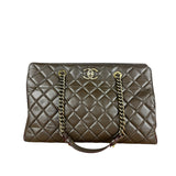 Chanel CC Brown Quilted Leather Perfect Edge Tote 2012