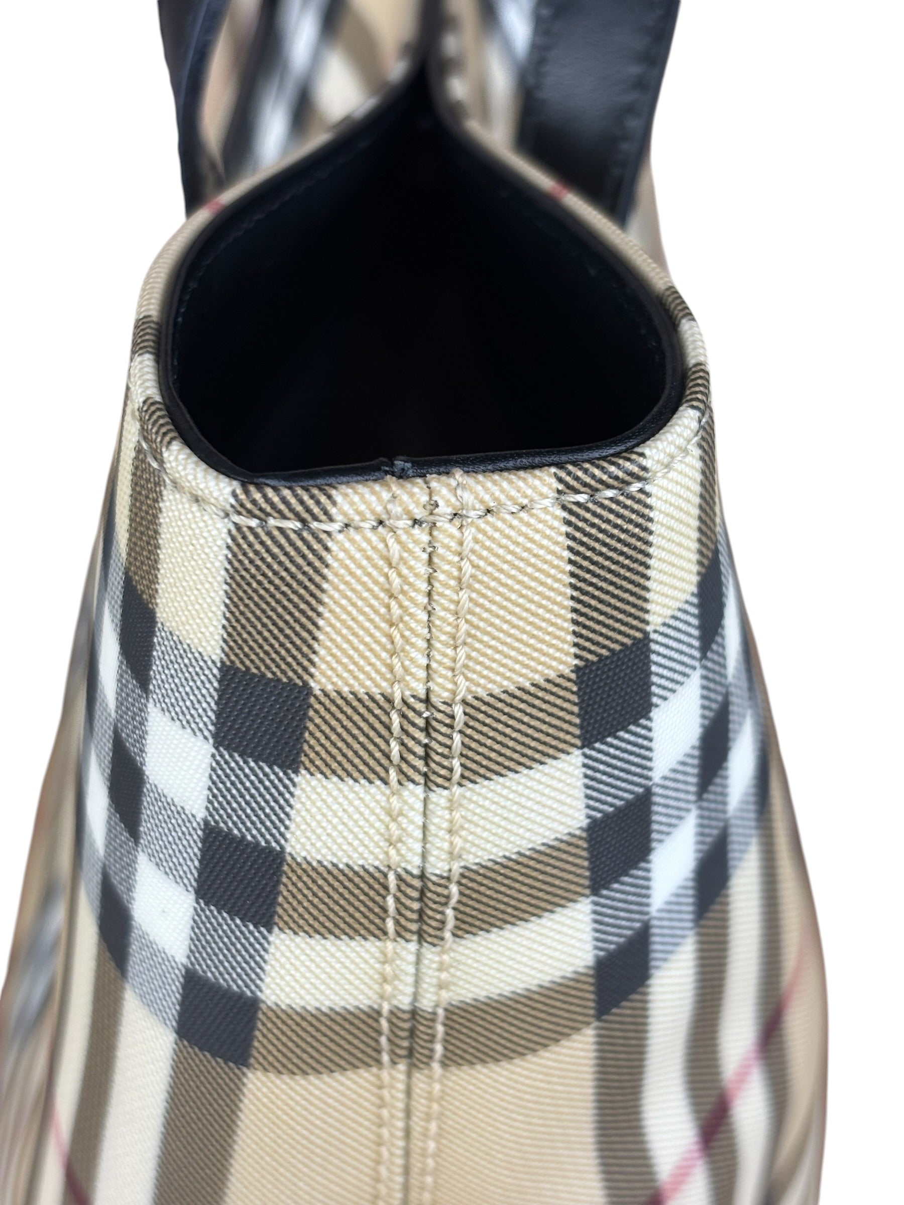 Burberry Bicolor Canvas House Check Tote Bag