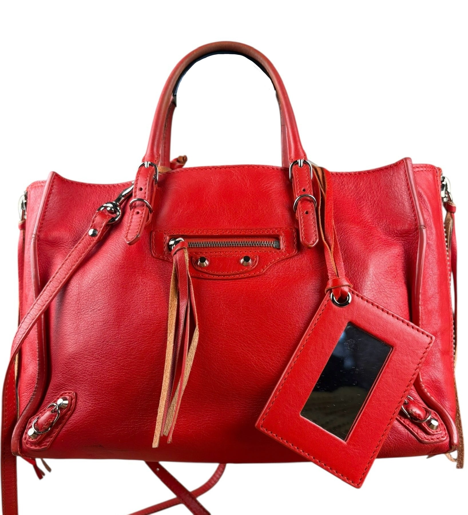 Balenciaga Papier A6 Red Hand Bag