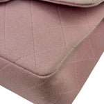 Chanel Pink Quilted Jersey Classic Flap Bag 1997