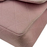 Chanel Pink Quilted Jersey Classic Flap Bag 1997