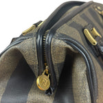 Fendi Vintage Pequin Stripped Mini Boston Bag