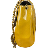 Chanel Yellow Patent Chocolate Bar Quilted CC Shoulder Bag 2002