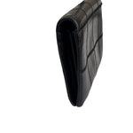Chanel Black Caviar Chocolate Bar Bi-Fold Long Wallet 2005