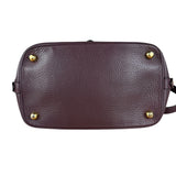 Loewe Purple Leather Ostrich Front 2Way Handbag