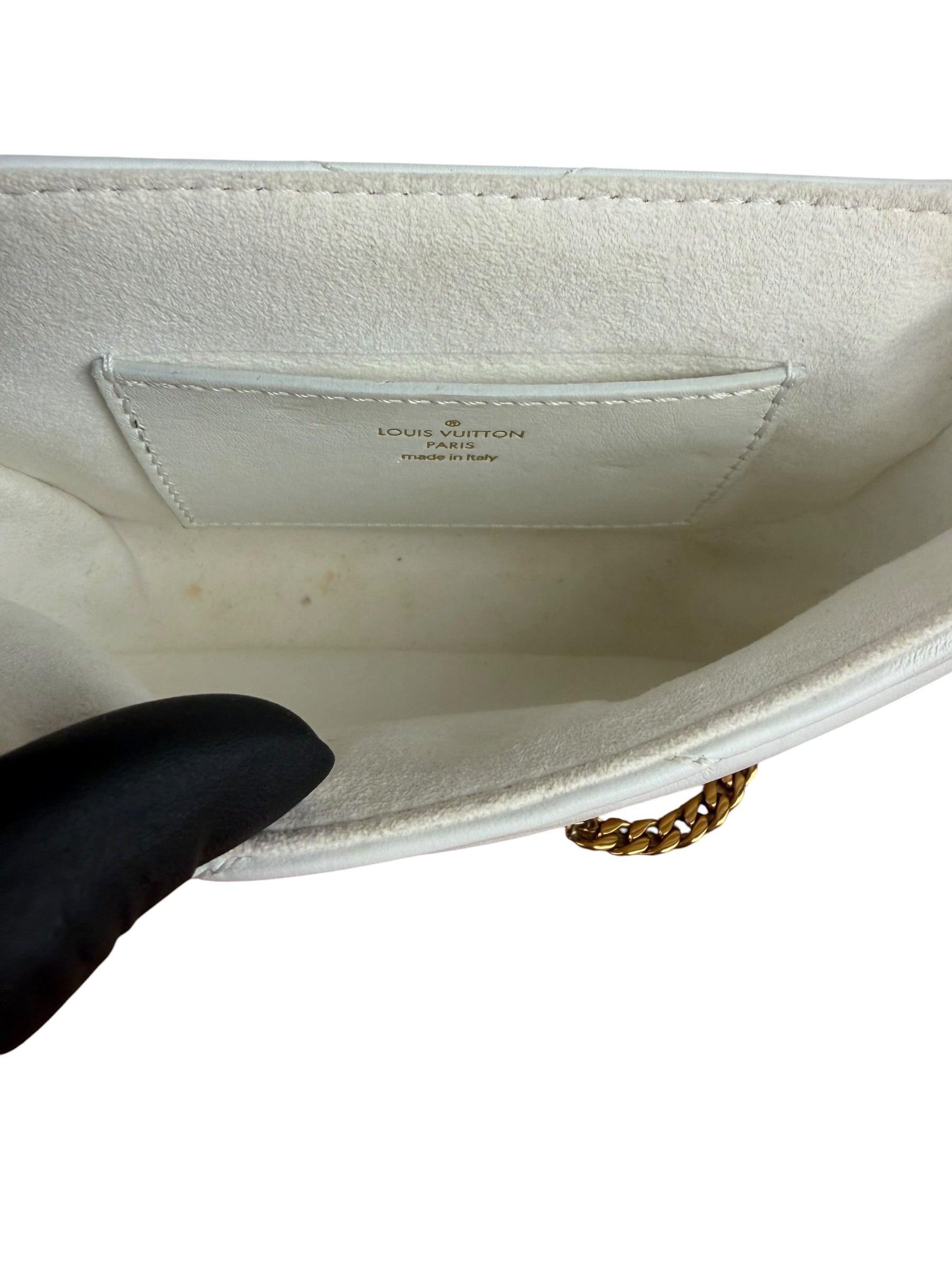 Louis Vuitton White Leather New Wave Multi Crossbody Pochette