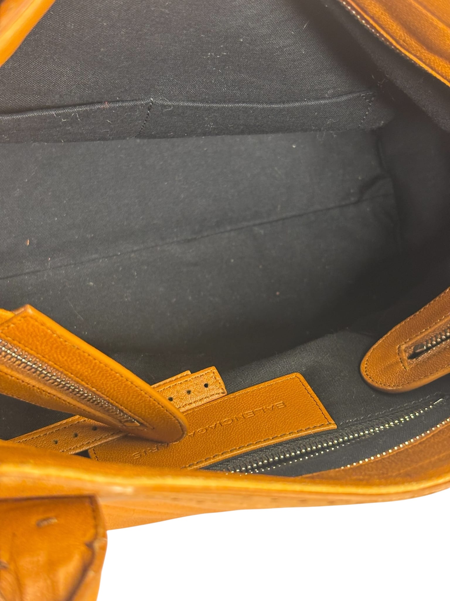 Balenciaga Brown Lambskin Riva Velo Two-Way Bag