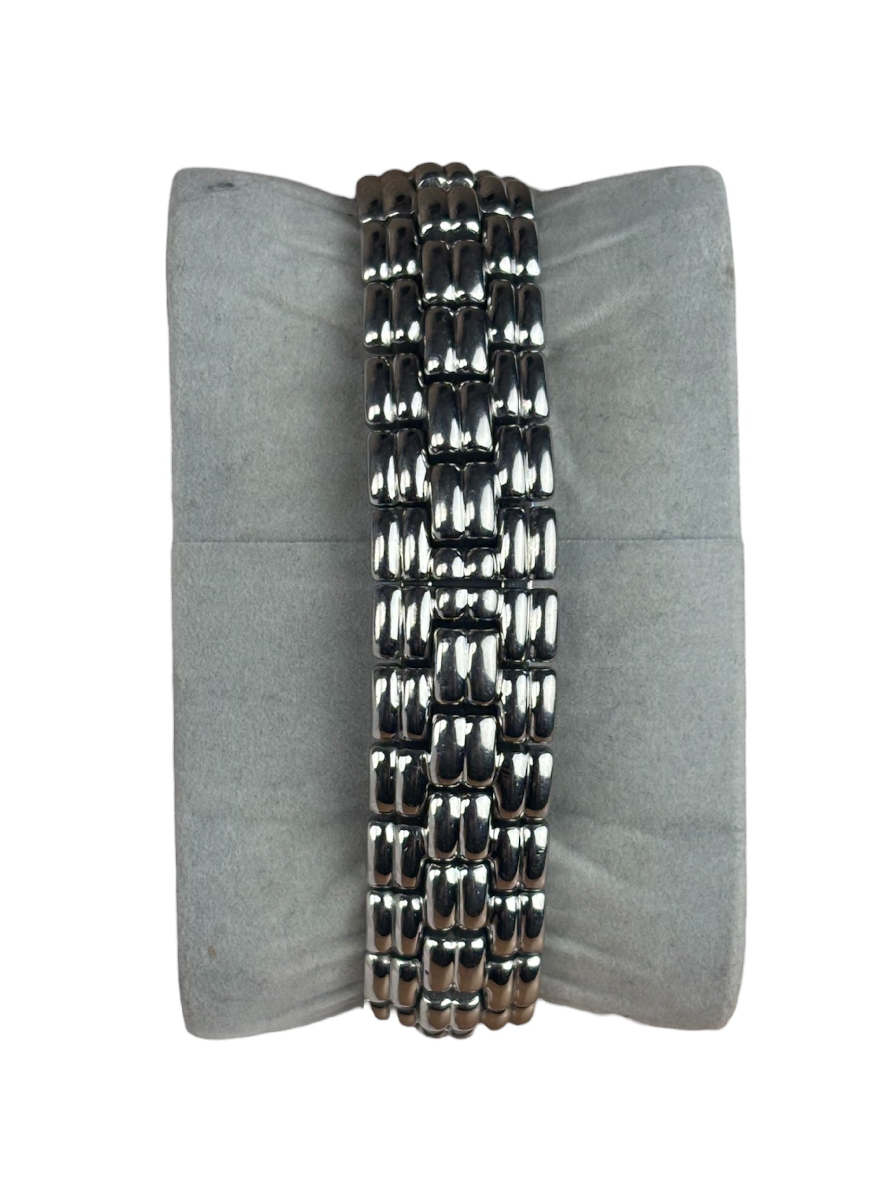 Fendi White Rectangular Dial Stainless Steel Band