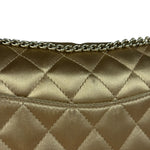 Chanel CC Limited Edition Gold Satin Quilted Flap Bag 2008