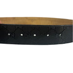 Gucci Black GG Imprime Canvas Interlocking GG Belt
