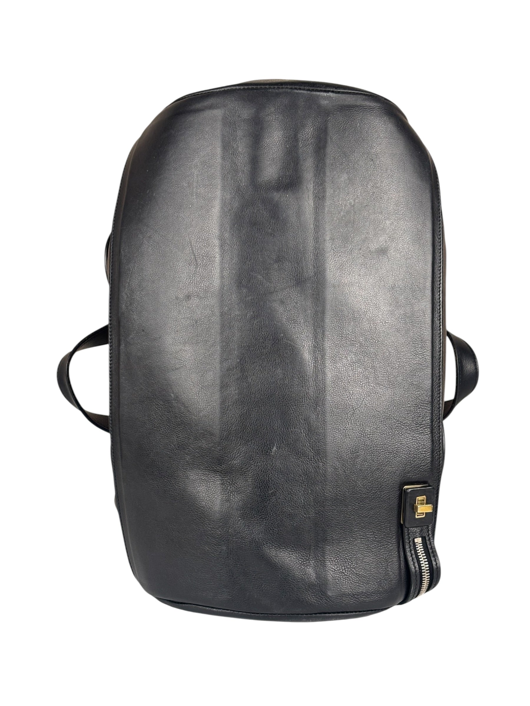 Celine Brown/Black Leather Bowling Bag
