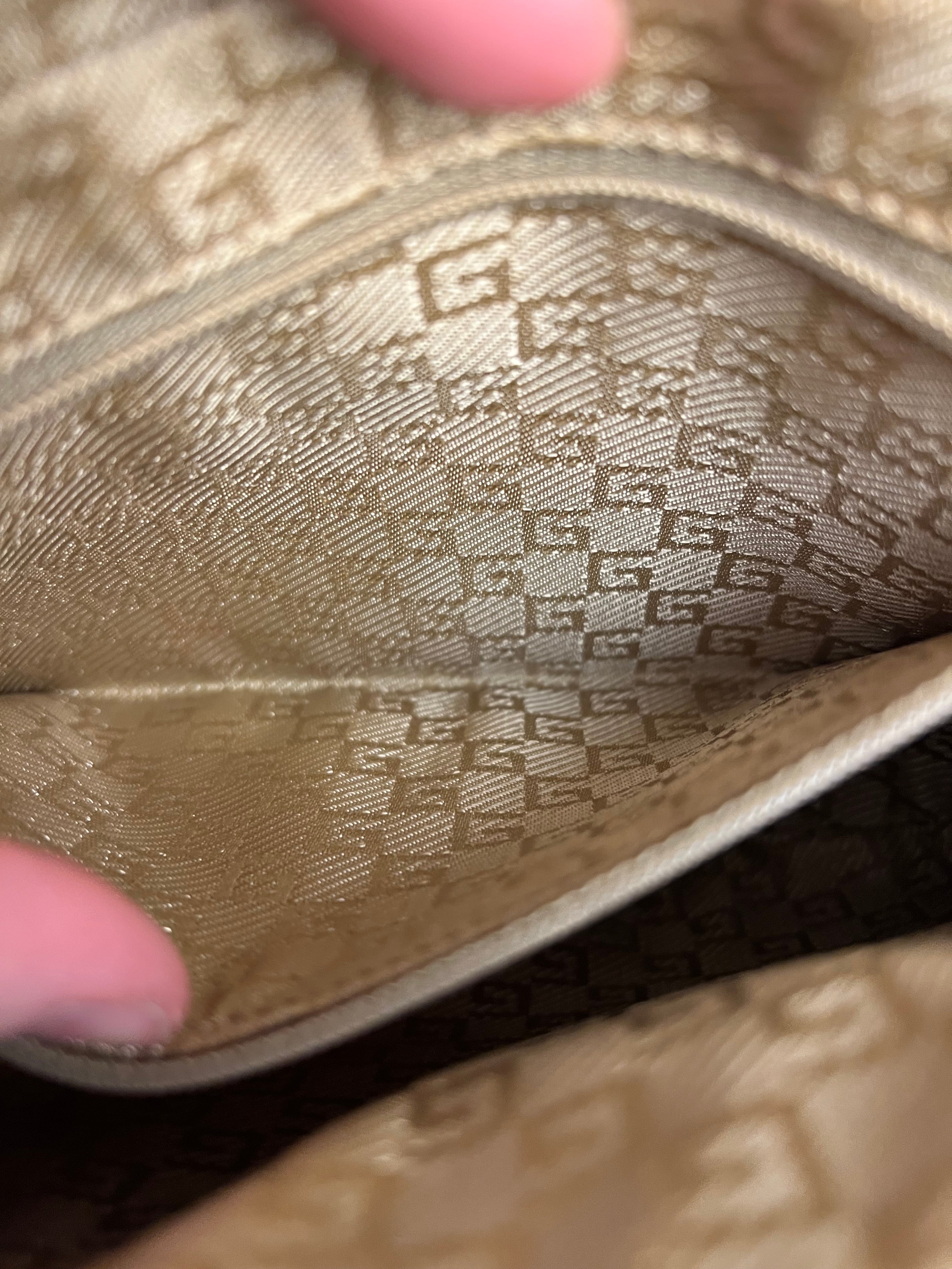 Gucci Beige Leather Vintage Hobo Bag