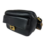 Fendi Black Leather Camera Crossbody