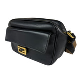 Fendi Black Leather Camera Crossbody