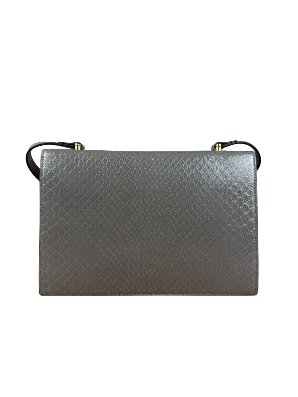 Gucci Zumi Grey Python Leather Small Shoulder Bag