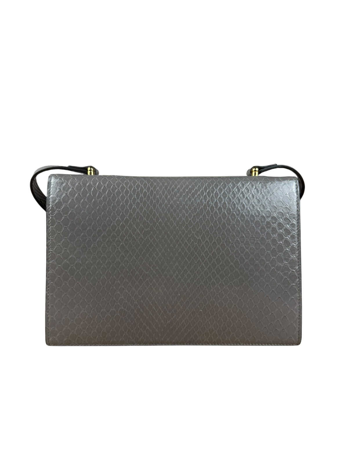 Gucci Zumi Grey Python Leather Small Shoulder Bag