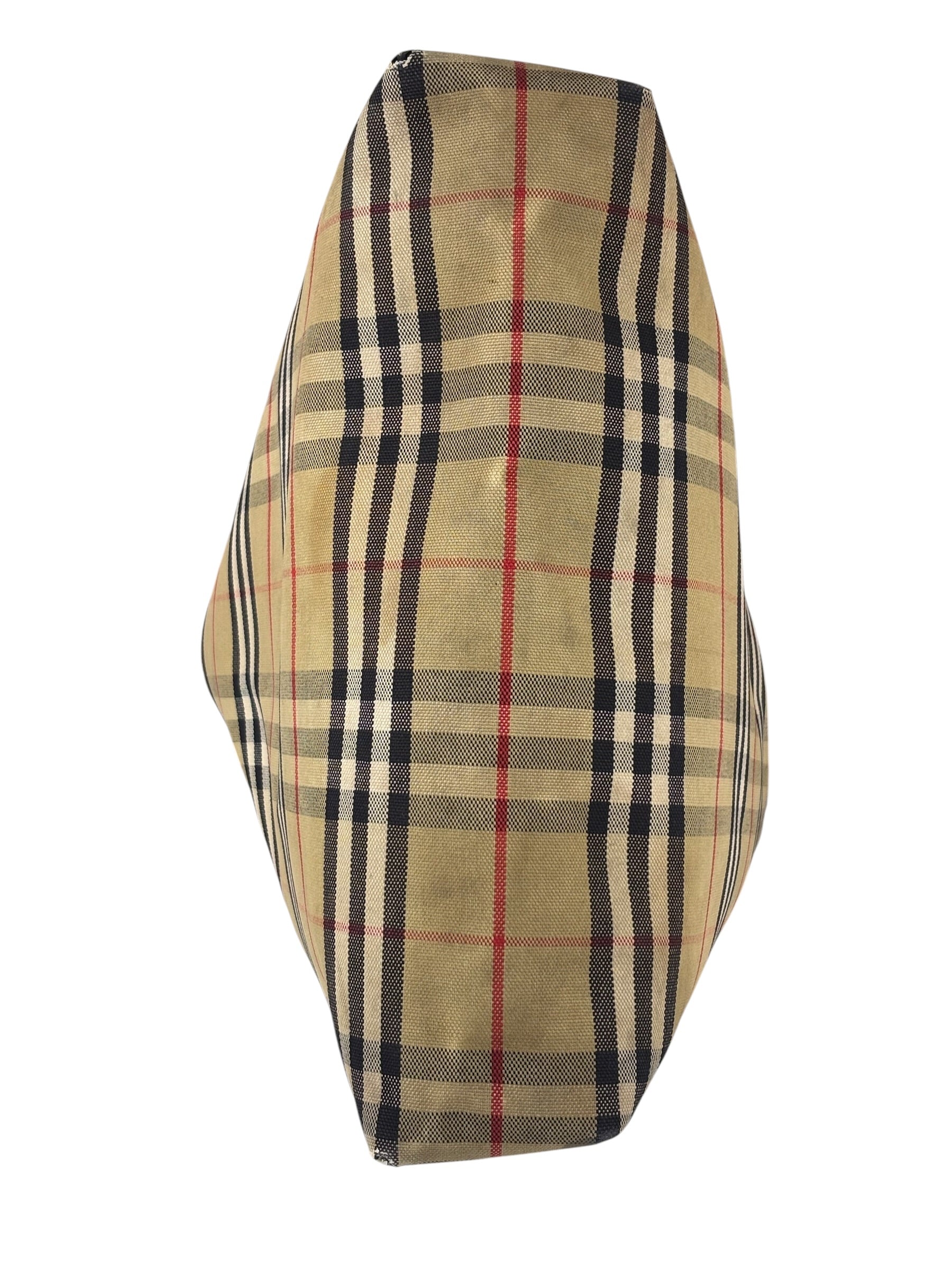 Burberry Vintage Nova Check Canvas Shoulder Tote
