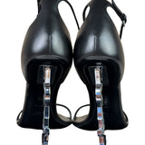 YSL Black Opyum YSL Logo Heels