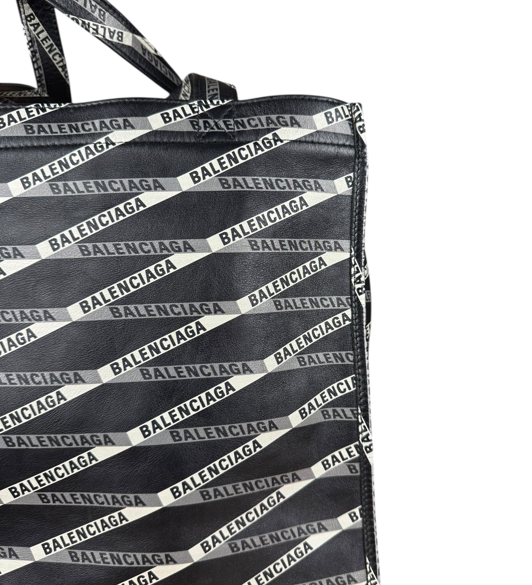Balenciaga Diamond logo Print Shoulder Tote