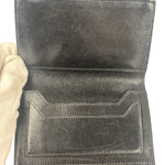 Hermes Vintage Black Box Leather Julia Compact Wallet 1995