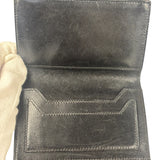 Hermes Vintage Black Box Leather Julia Compact Wallet 1995