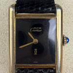 Cartier Tank Black Dial Manual Wind