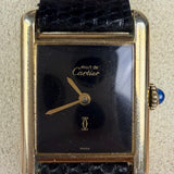 Cartier Tank Black Dial Manual Wind
