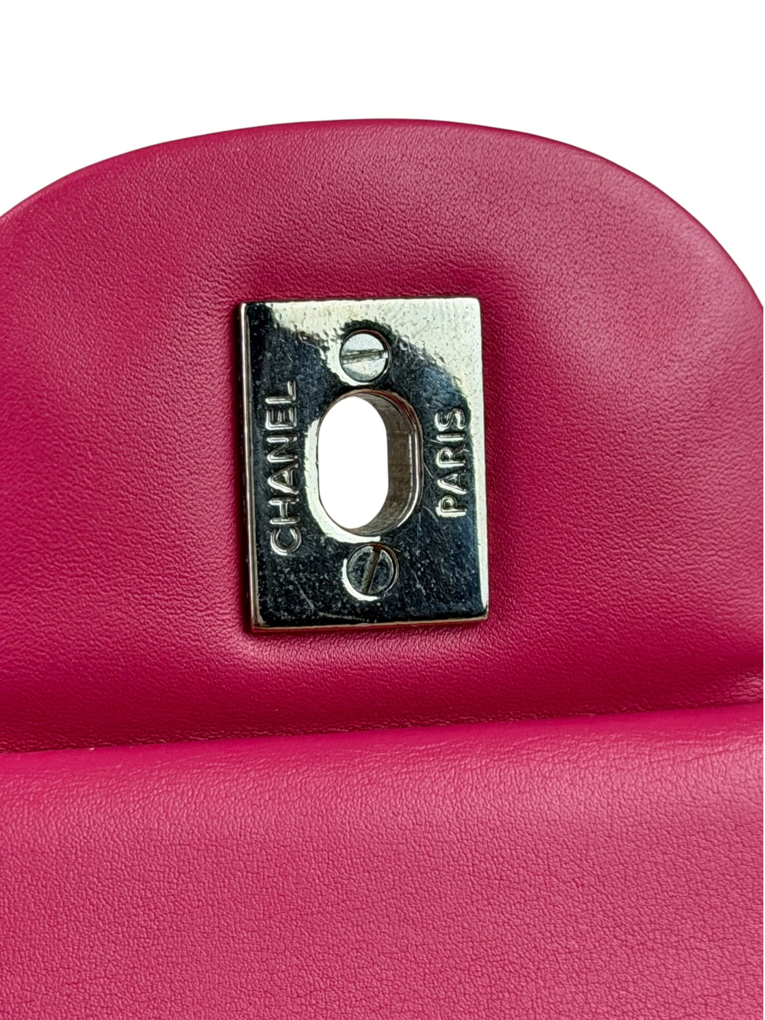 Chanel Hot Pink Large Patent Leather Double Flap Shoulder Bag 2014