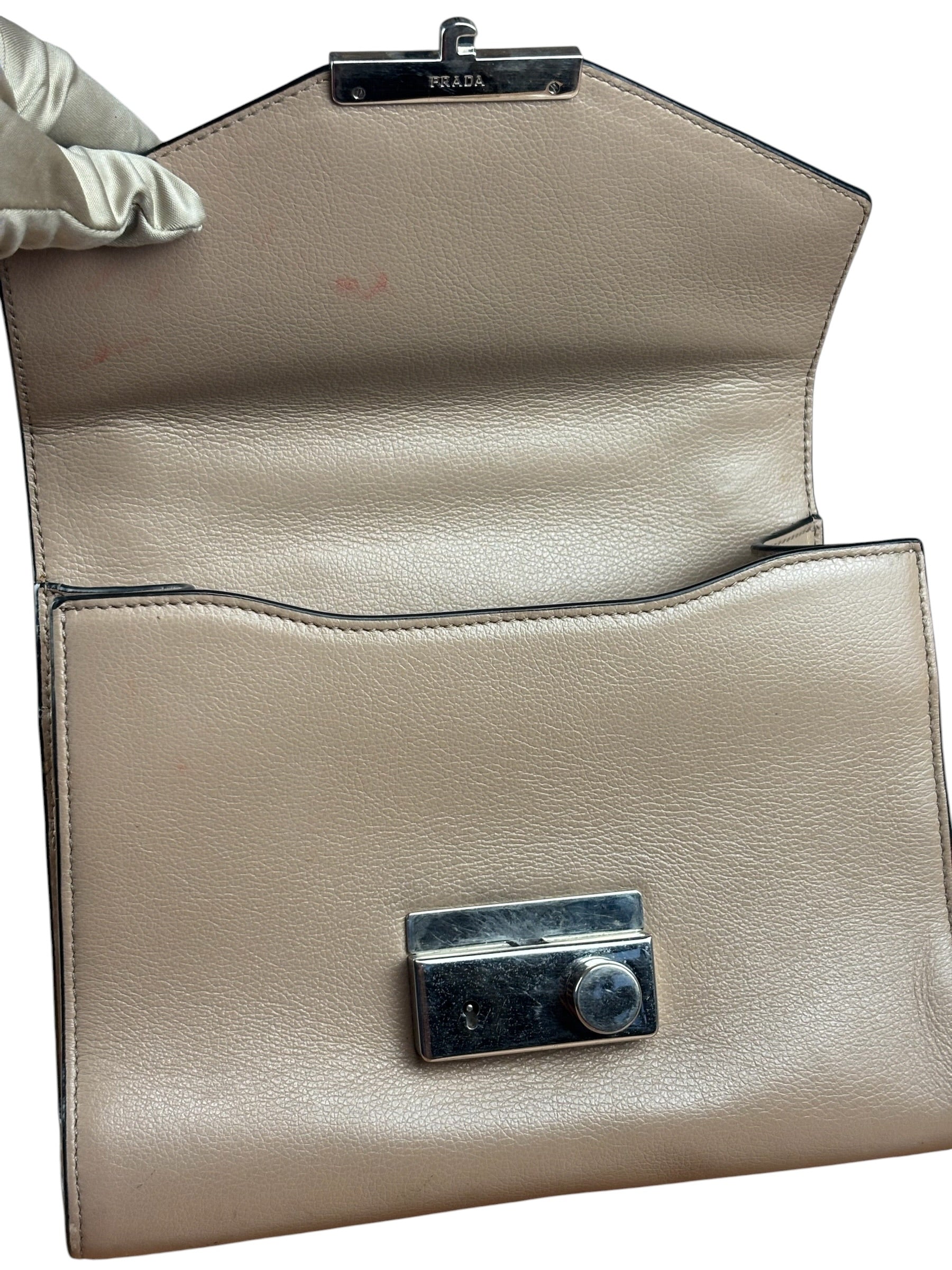 Prada Studded Glace Calf Cross Body