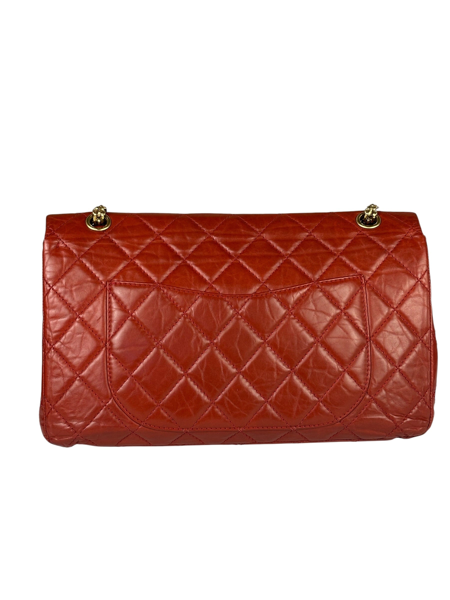 Chanel Red Quilted Leather 2.55 Reissue Double Flap Bag 2010