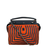 Fendi DotCom Click Striped Hypnotic Suede 2 Way