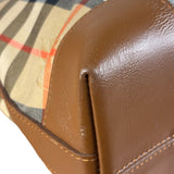 Burberry Vintage House Haymarket Check Dome Satchel Handbag