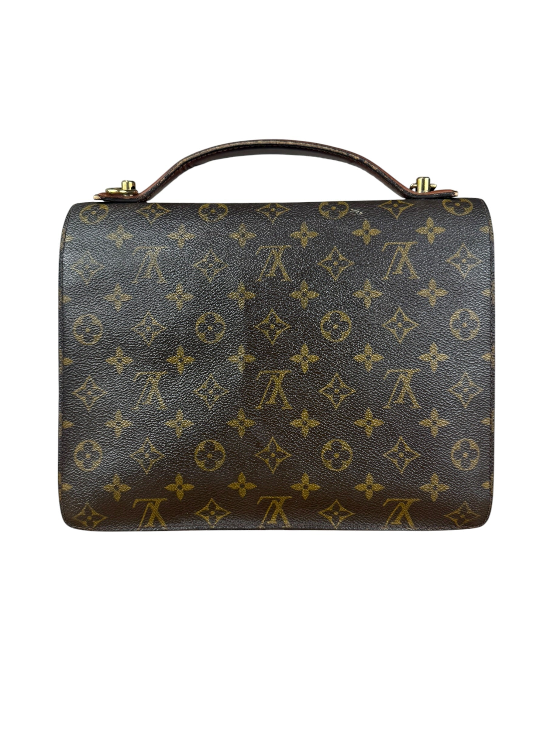 Louis Vuitton Monogram Monceau Lock Shoulder Bag