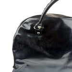 Balenciaga Black Patent Leather Weekender Handbag