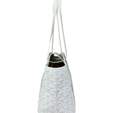 Goyard White Goyardine Sac Rouette PM Shoulder Tote