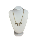 Christian Dior Dior Letter Charm/Pave O Star Necklace