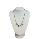 Christian Dior Dior Letter Charm/Pave O Star Necklace