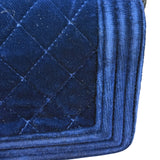 Chanel Blue Velvet Quilted Mini Boy Bag 2012
