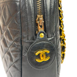 Chanel Black Quilted Lambskin Camera Bag 1989