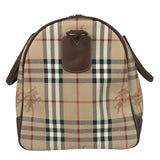 Burberry Beige/Brown Leather House Check Boston Bag
