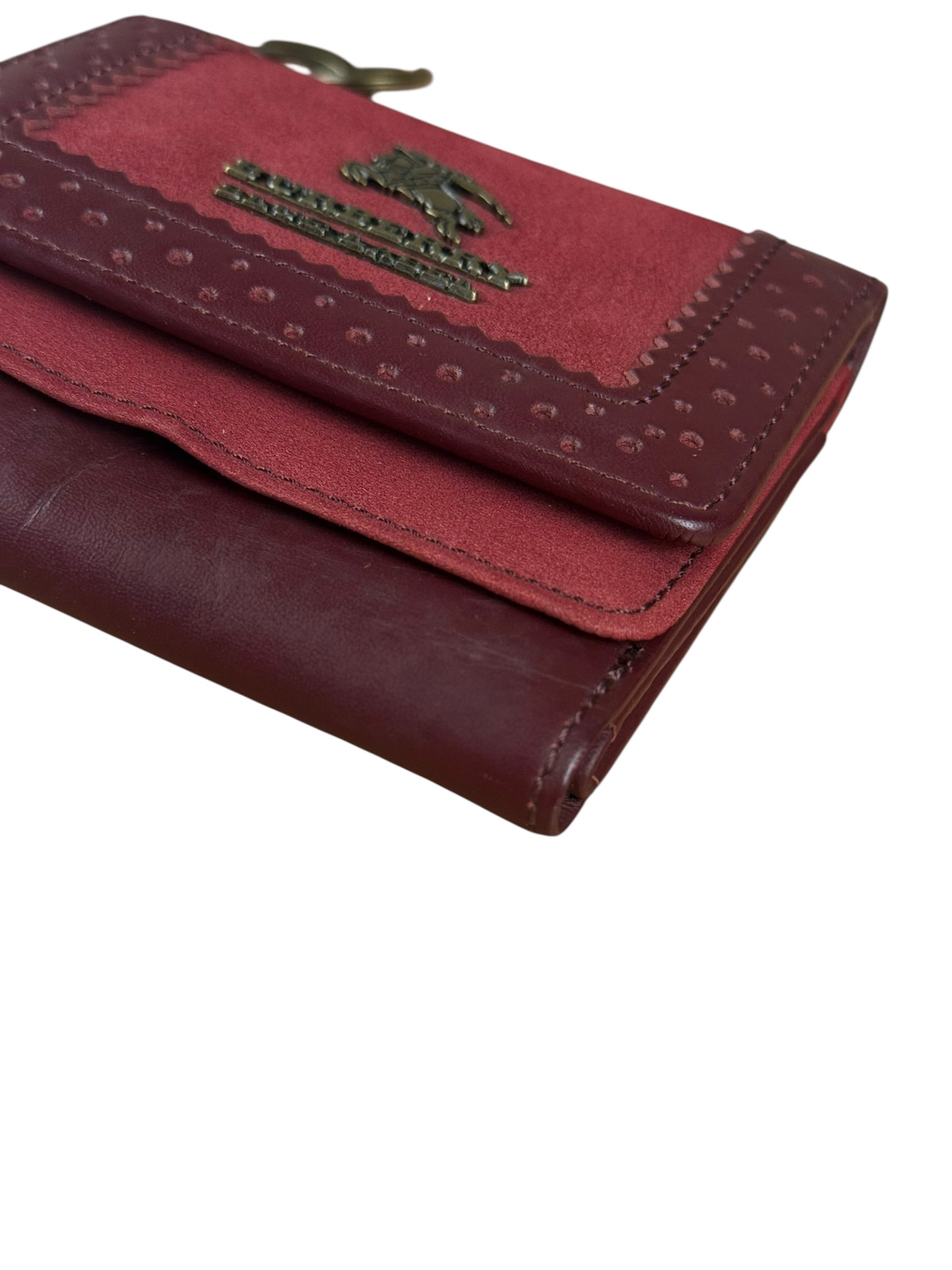 Burberry Blue Label Red Suede/ Leather Wallet