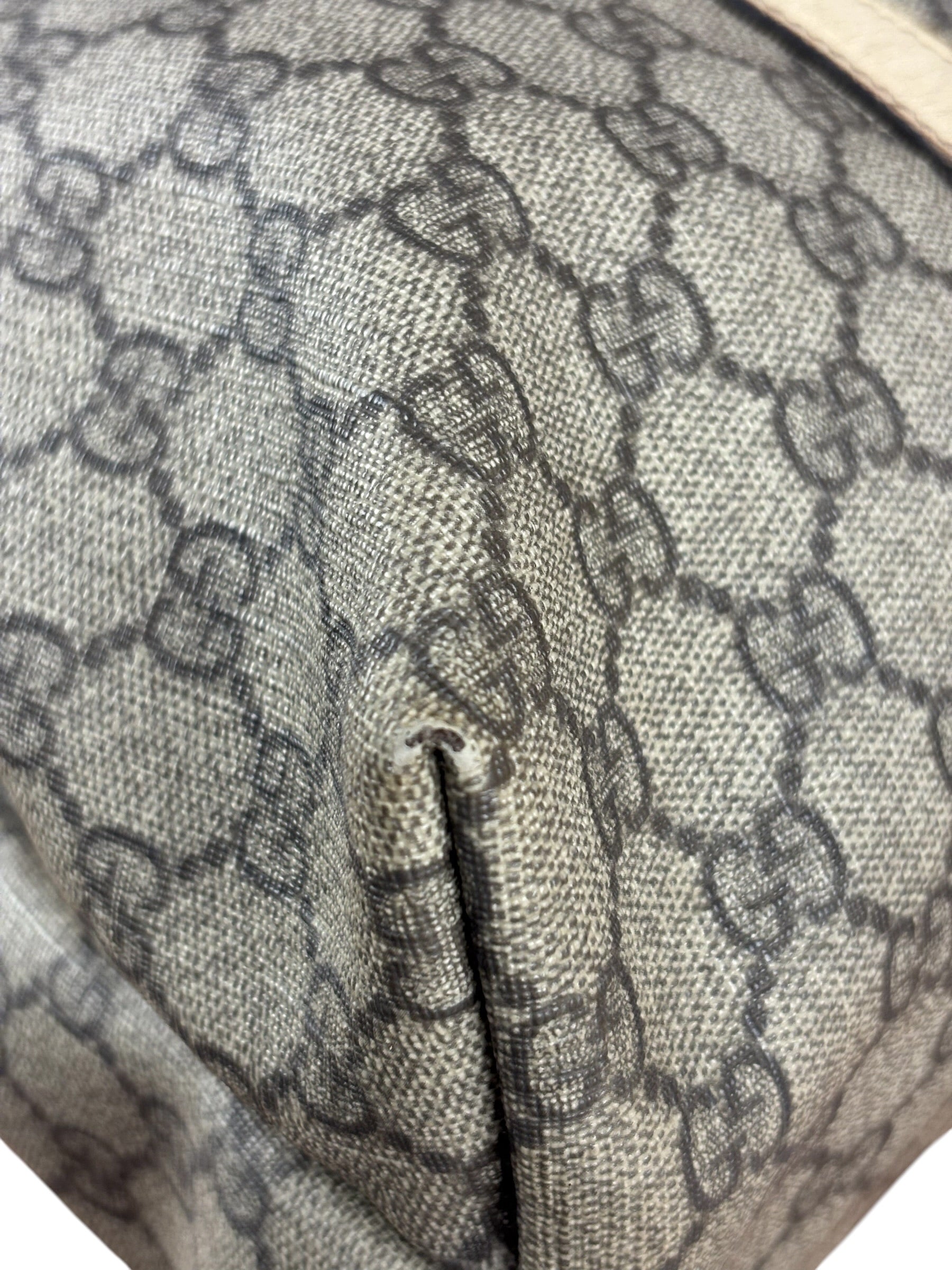 Gucci Beige GG Supreme Monogram Joy Vertical Tote Bag