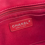 Chanel Red Quilted Leather CC Curvy Flap Bag 2015
